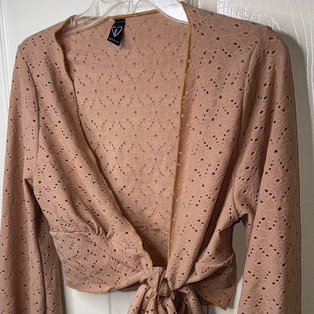 Windsor Tan Knotted Blouse